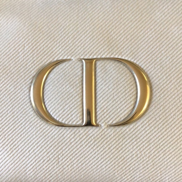 Dior Beauty Makeup Bag Pouch Off White Velvet Medium Makeup Bag Authentic - Picture 8 of 15